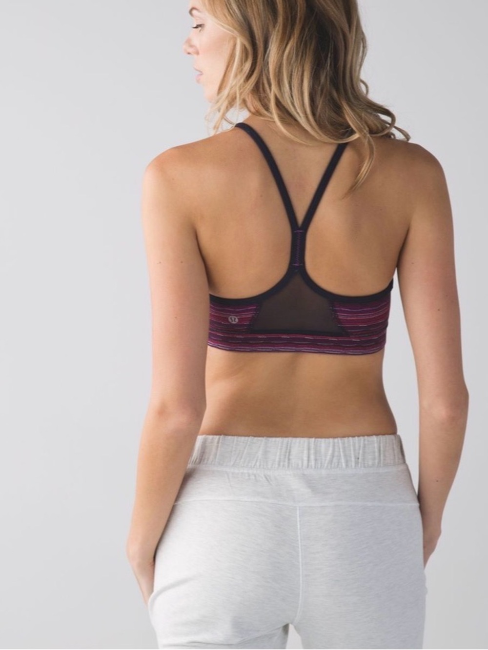 Lululemon Flow Y Bra IV - Space Dye Twist Regal Plum Alarming